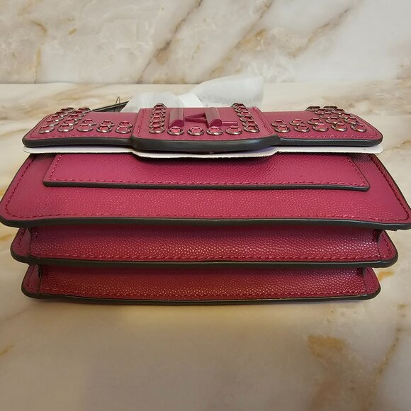 Karl Lagerfeld Paris Corrine Embellished Leather Shoulder Bag, Cactus Flower, NW - Picture 5 of 5